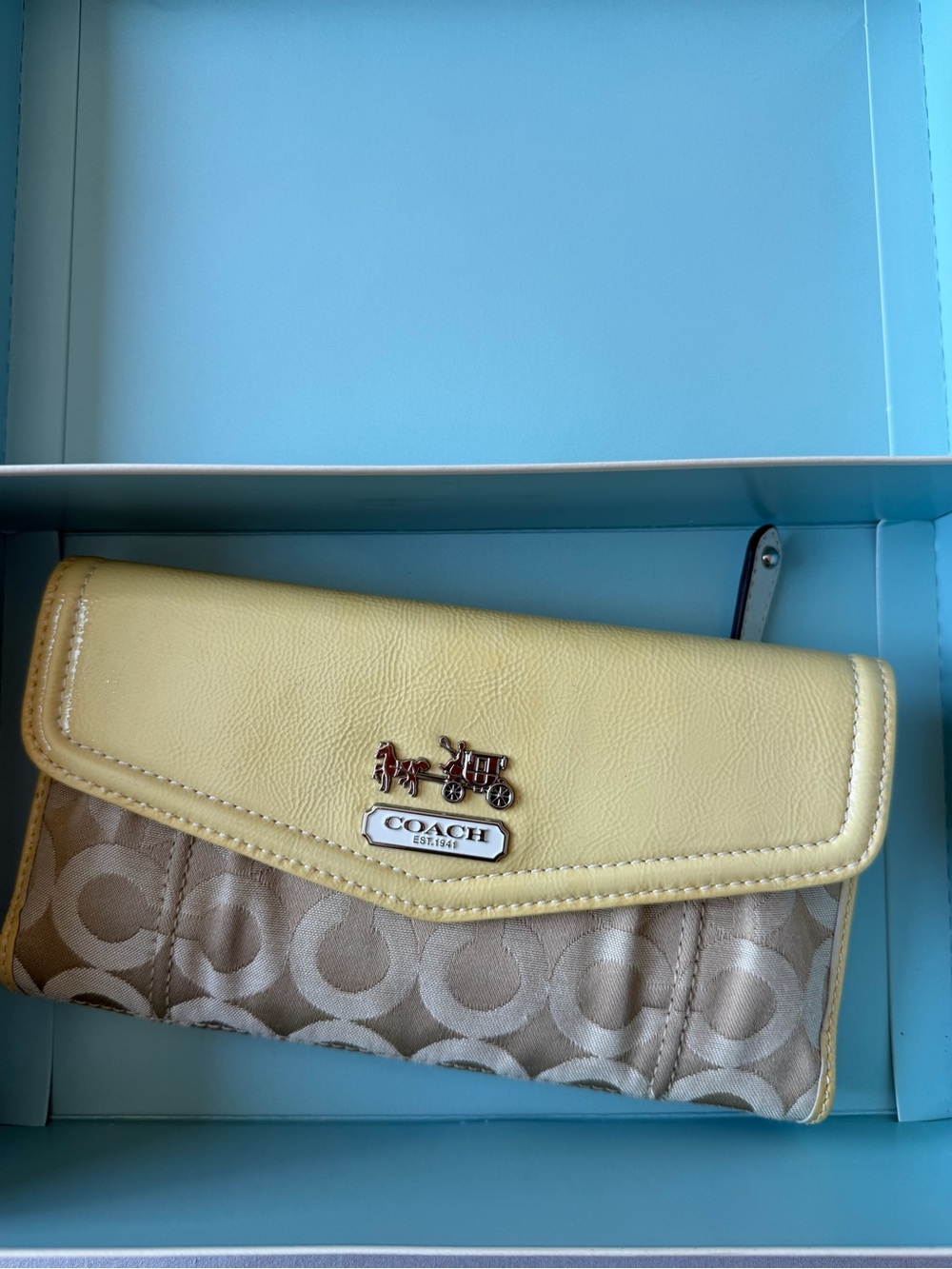 Coach Madison Op Art Large Checkbook Wallet